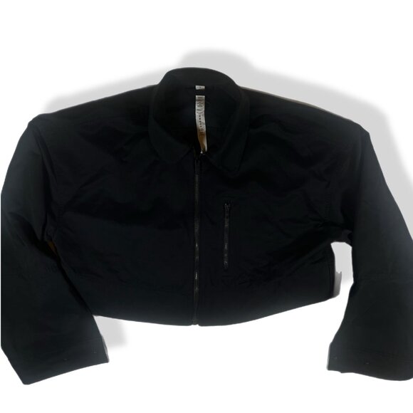 Lululemon Women’s Jacket Glyde 2 in 1 Adaptable Convertible Black SZ Small Crop - Picture 2 of 16